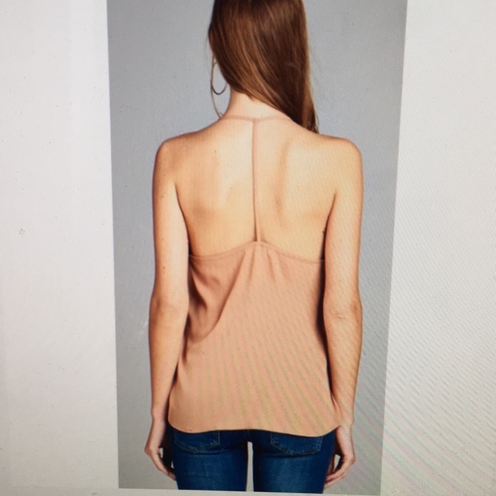 Tan Apricot T Strap Tank Top - Picture 4 of 8